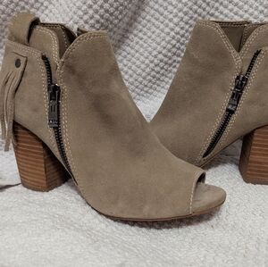 Women's Marc Fisher Tan Suede Ankle Booties